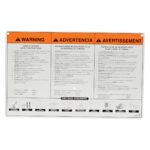 Vestil WP-WS Work Platform Warning Sign With Hardware 1