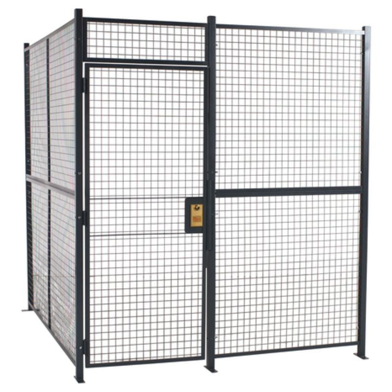 Vestil WPC-10X10-3NC Welded Wire Mesh With Sliding Door (1)