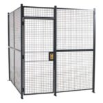Vestil WPC-10X10-4NC Welded Wire Mesh With Sliding Door (1)
