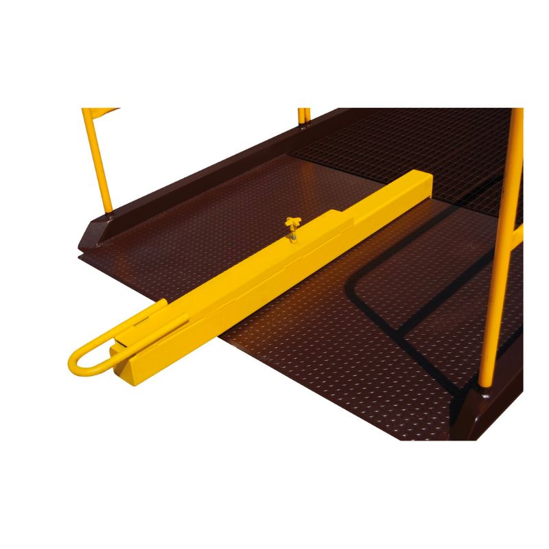 Vestil YR-TB-H Factory Installed Steel Tow Bar Hitch For Yard Ramps Yellow