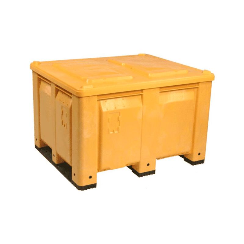 Decade 500200YL Macx Solid Bulk Container Yellow Lid
