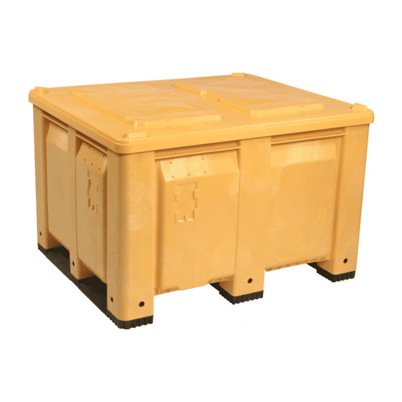 Decade-500200YL-Macx-Solid-Bulk-Container-Yellow-Lid