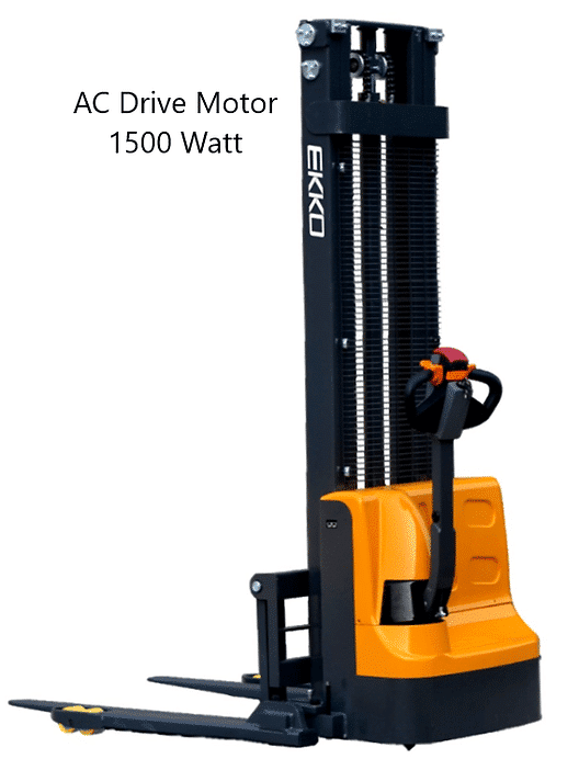 EKKO EB12EA Full Powered Straddle Stacker 1