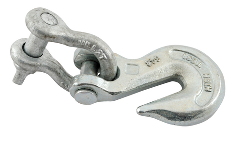 Vestil HOOK-R-4 Steel Rigid Grab Hook with Shackle