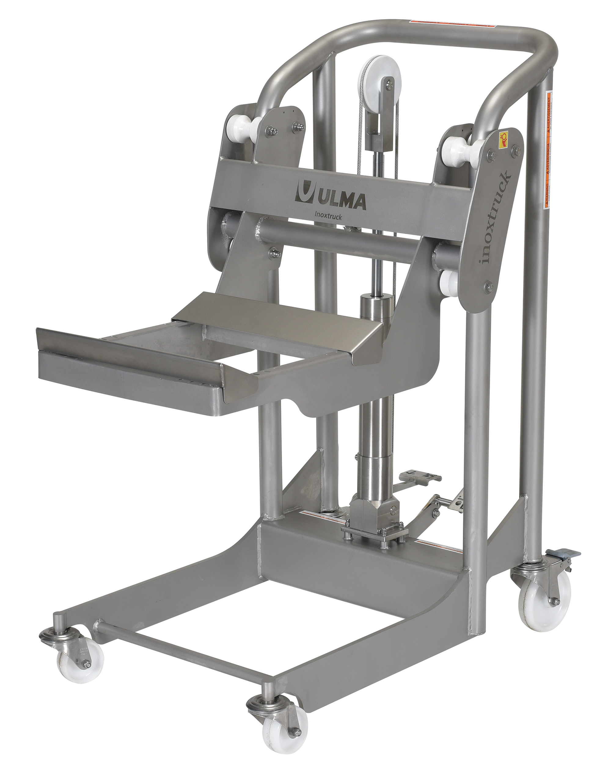 Vestil ULM-HRH-850 Stainless Steel Hydraulic Foot Pump Roll Handler 1