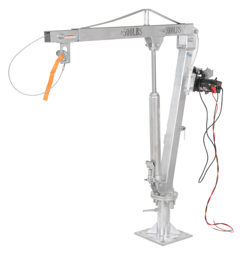 Vestil WTJ-2-G-DC Galvanized Steel DC Powered Winch Truck Jib Crane 1