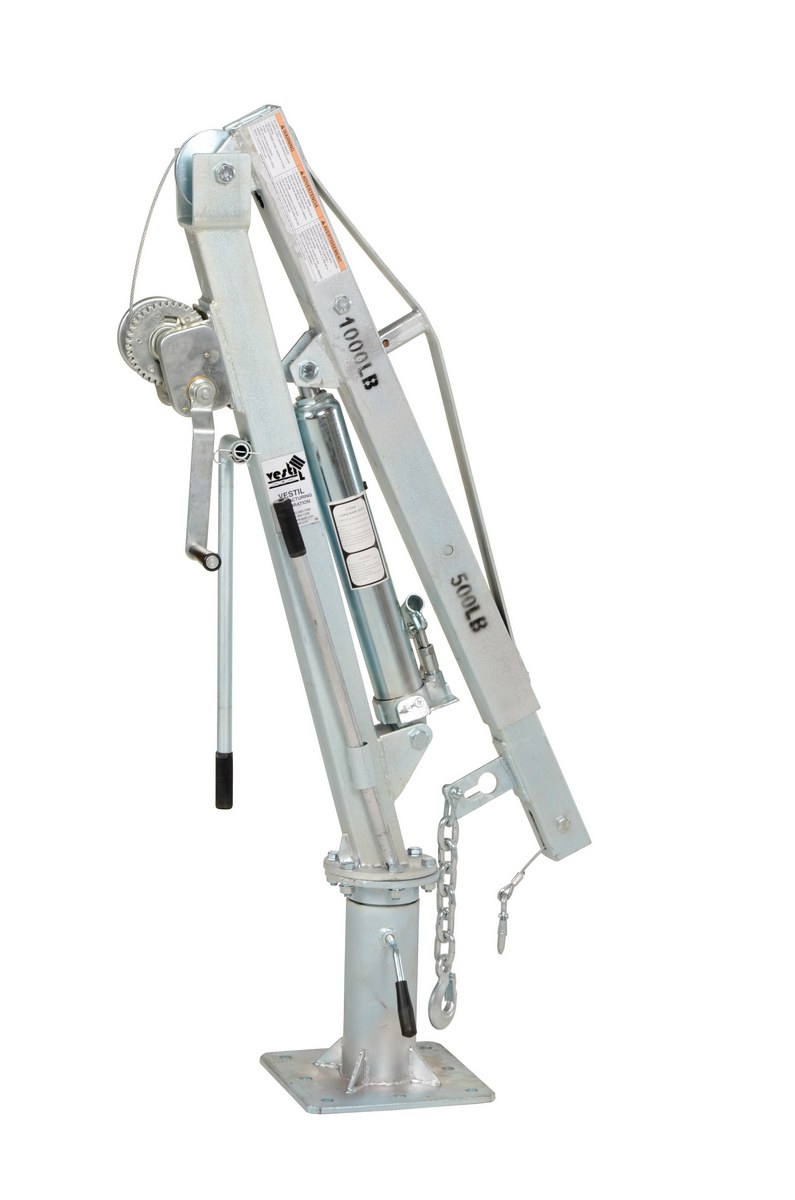 Vestil WTJ-2-G Galvanized Steel Winch Truck Jib Crane 6