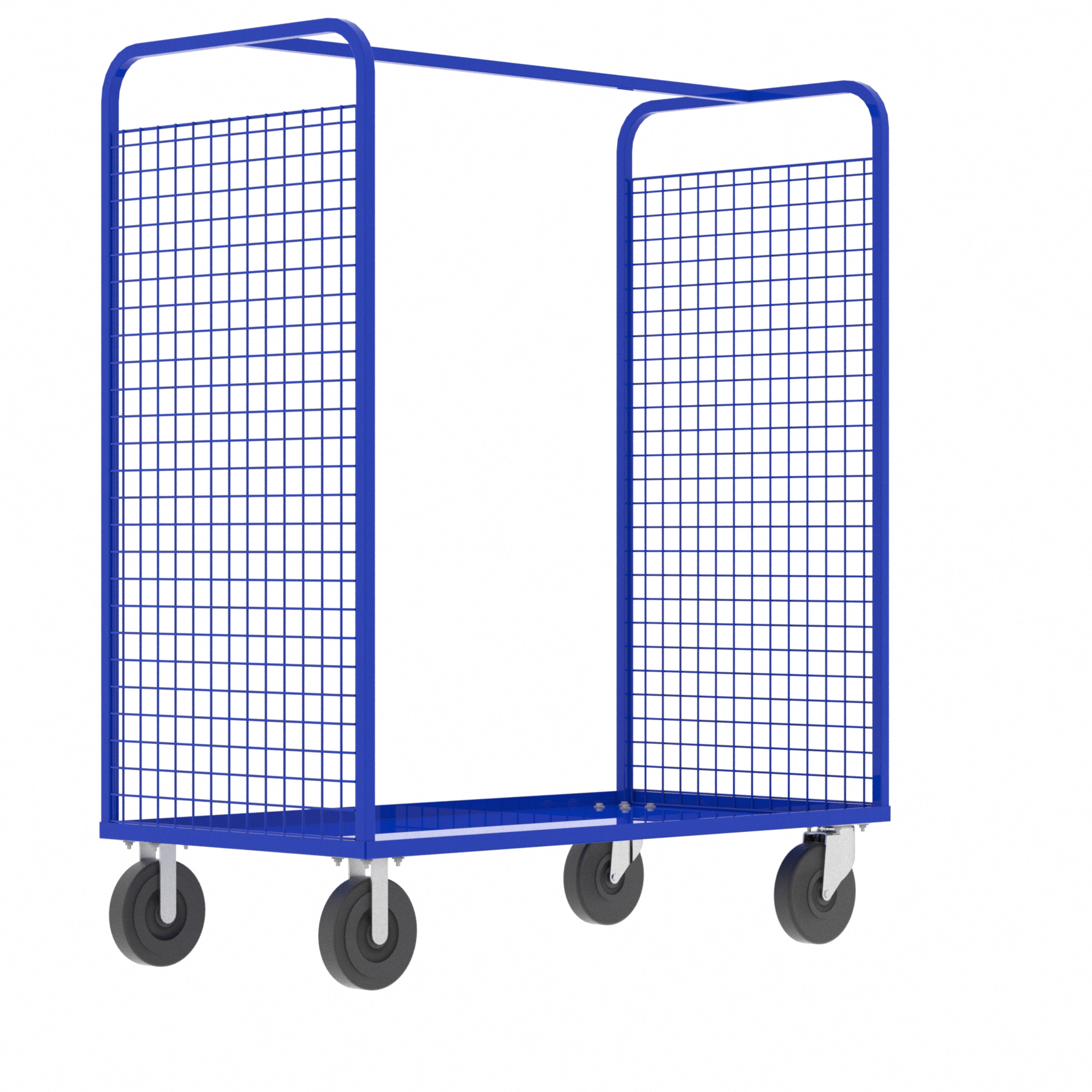 Valley Craft Blue Cage Cart 2-Sided 57x30x68 1,600 lbs.