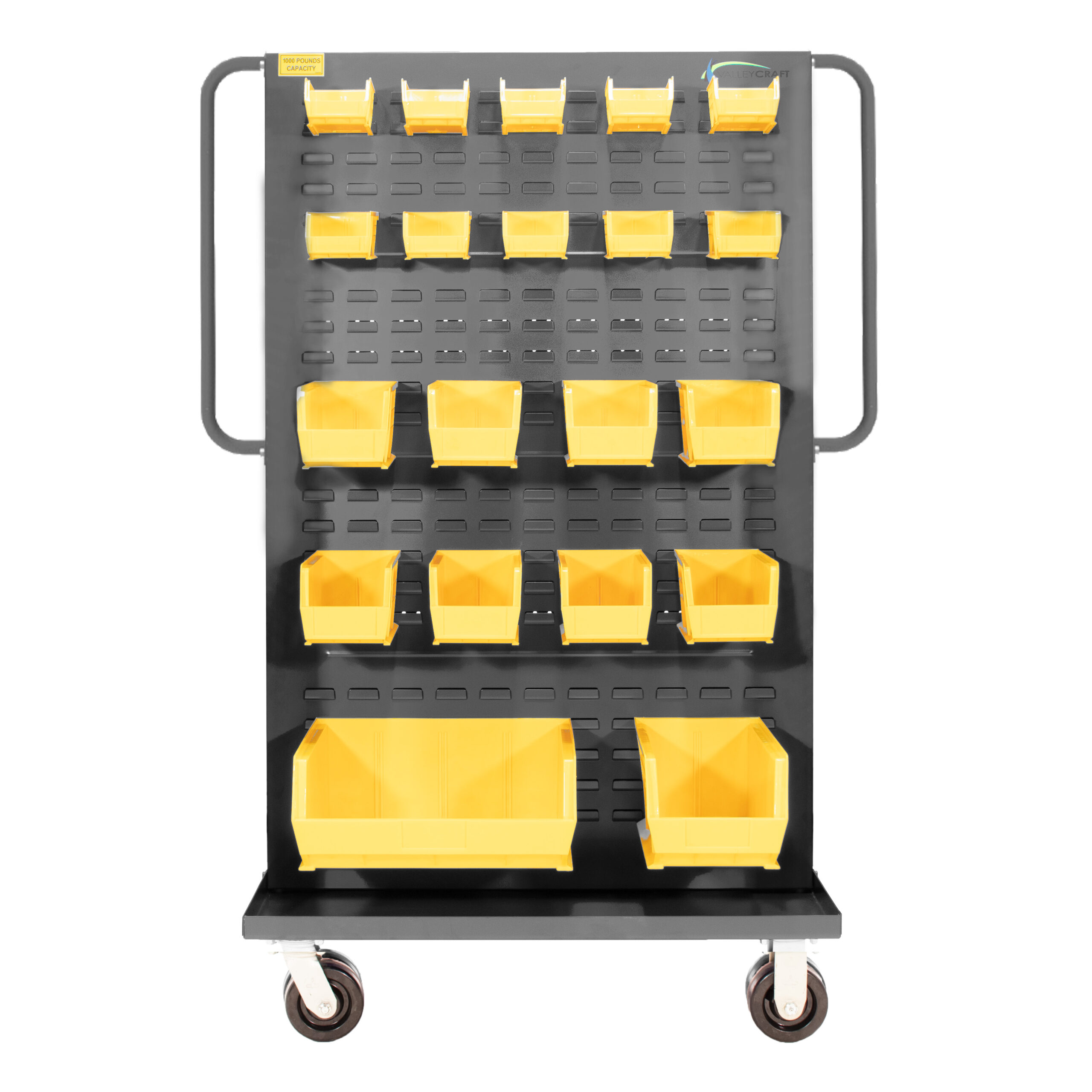 Valley Craft Gray A-Frame Bin Cart 48”x30”x62” 1,000lbs.