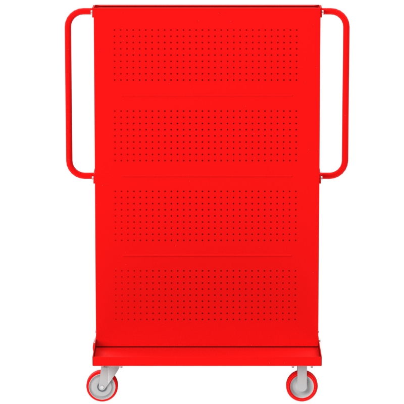 Valley Craft Red A-Frame Tool Cart 48”x30”x62” 1,000 lbs. Side