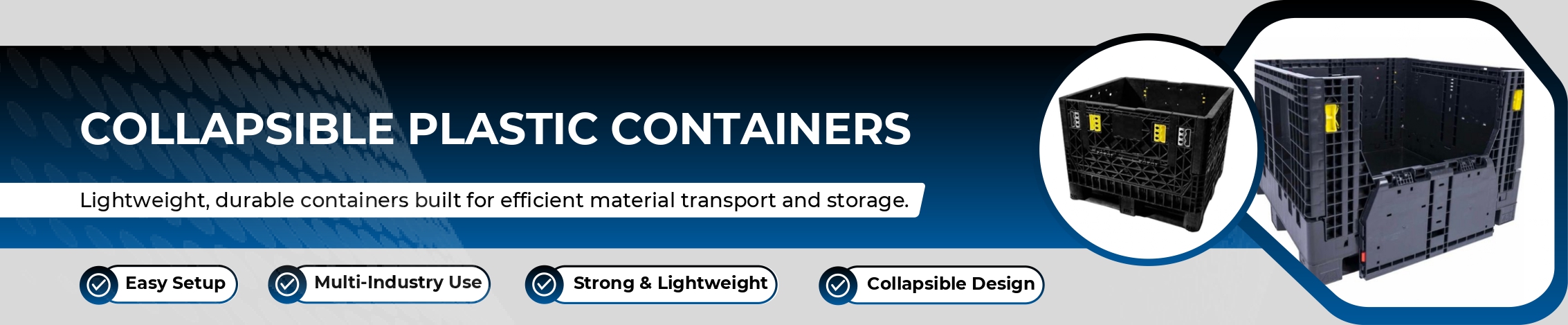 Collapsible Plastic Containers Banner