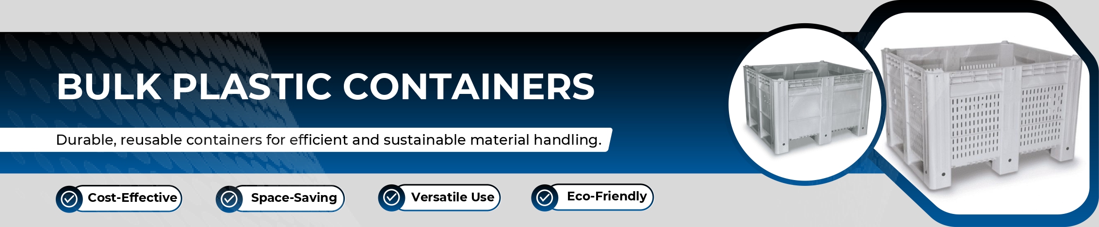Bulk Plastic Containers Banner