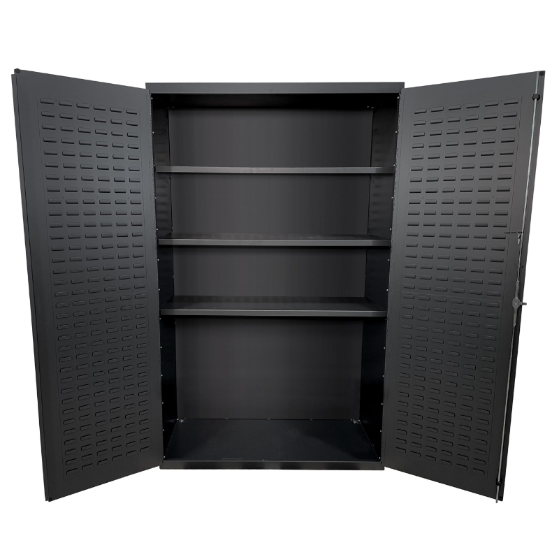 Electronic Locking Cabinet F89356BK, 48x24x78 Open Doors