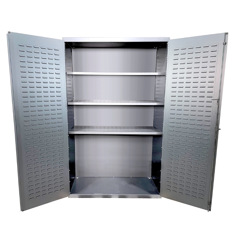 Electronic Locking Cabinet F89356SS, 48x24x78 Opened Doors