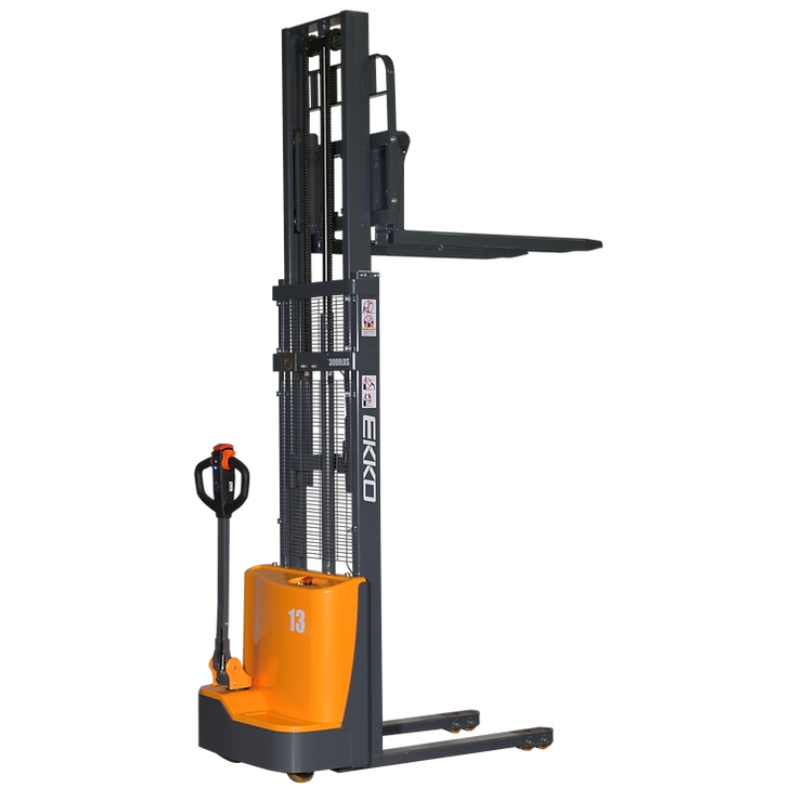 Full Powered Fork Over Stacker EB13CD, 2,800 lbs. Capacity Right Side View