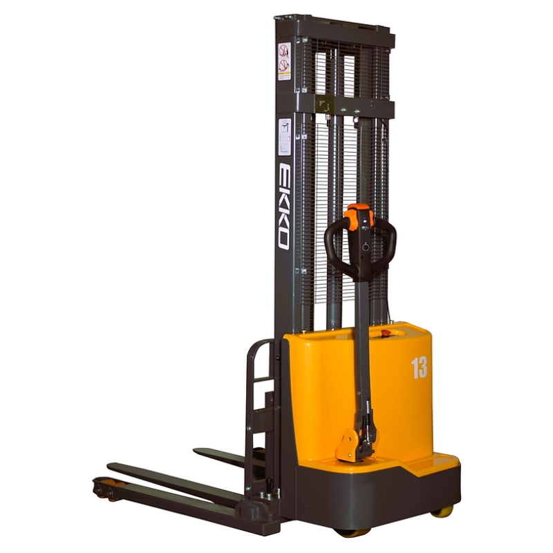Full Powered Straddle Stacker EB13C-118, 2,800 lbs. Capacity