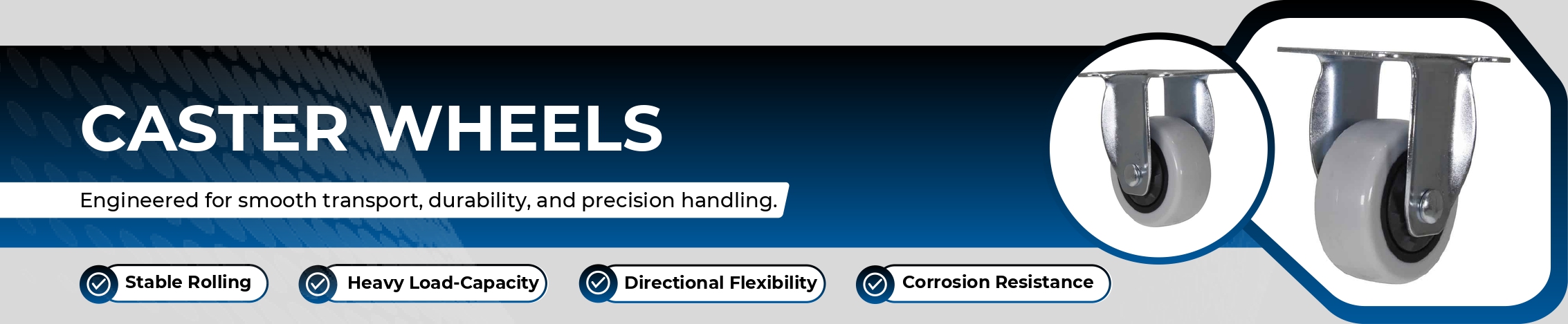 Caster Wheels Banner