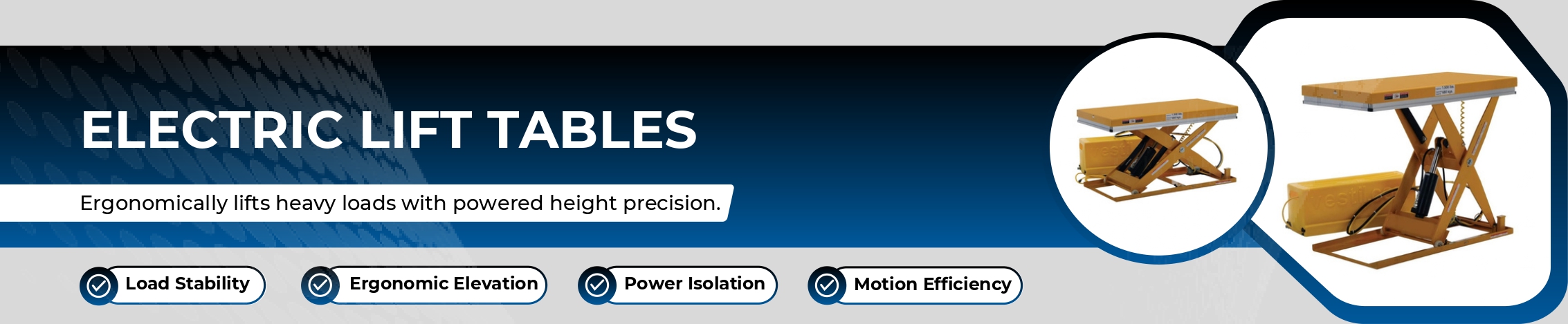 Electric Lift Tables Banner