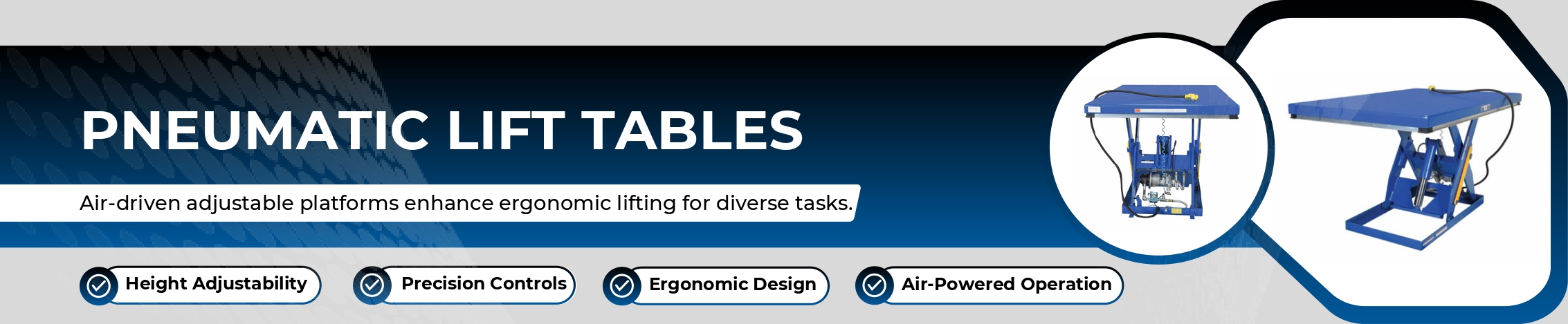 Pneumatic Lift Tables Banner