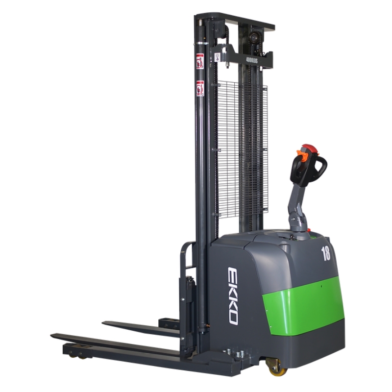 Full Powered Straddle Stacker EB18C-138LI, 4,000 lbs. Capacity