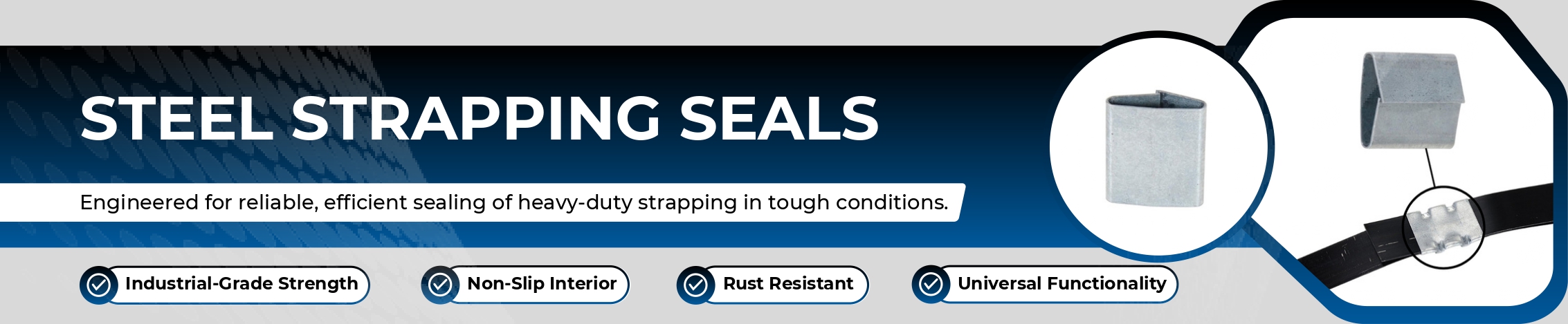Steel Strapping Seals Banner