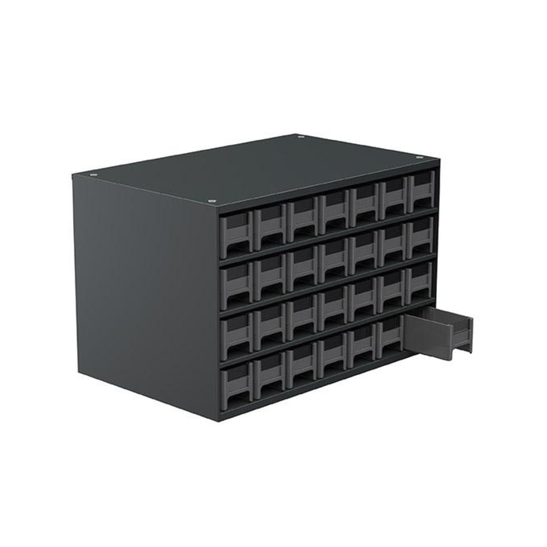 Akro-Mils 19228BLACK 19-Series Steel Cabinet 28 Drawers