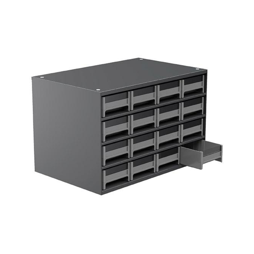 Akro-Mils 19416GREY 19-Series Steel Cabinet 16 Drawers