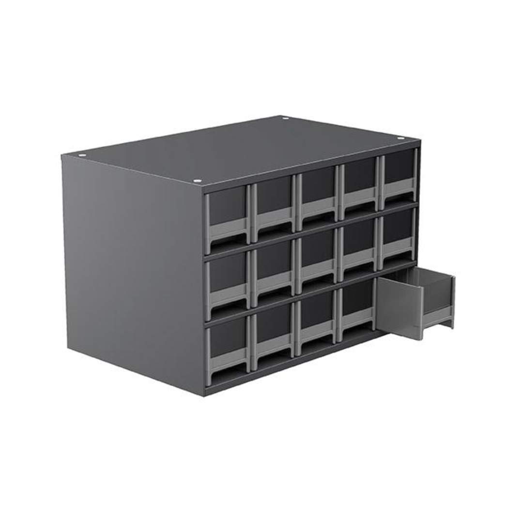Akro-Mils 19715GREY 19-Series Steel Cabinet 15 Drawers